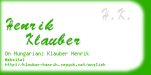 henrik klauber business card